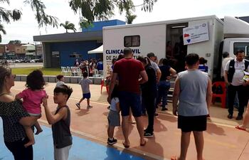 Buena concurrencia durante jornada de vacunación contra el sarampión en Pedro Juan Caballero.