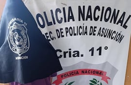 Walter Acosta fue sorprendido por los oficiales en el momento que intentaba abandonar la casa donde ingresó para robar.