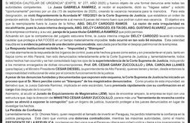 Comunicado de Dhones Niero, Inversionista de NA FOODS S.A.