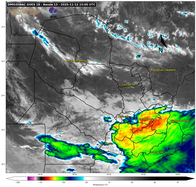 Así avanza el sistema de tormentas.