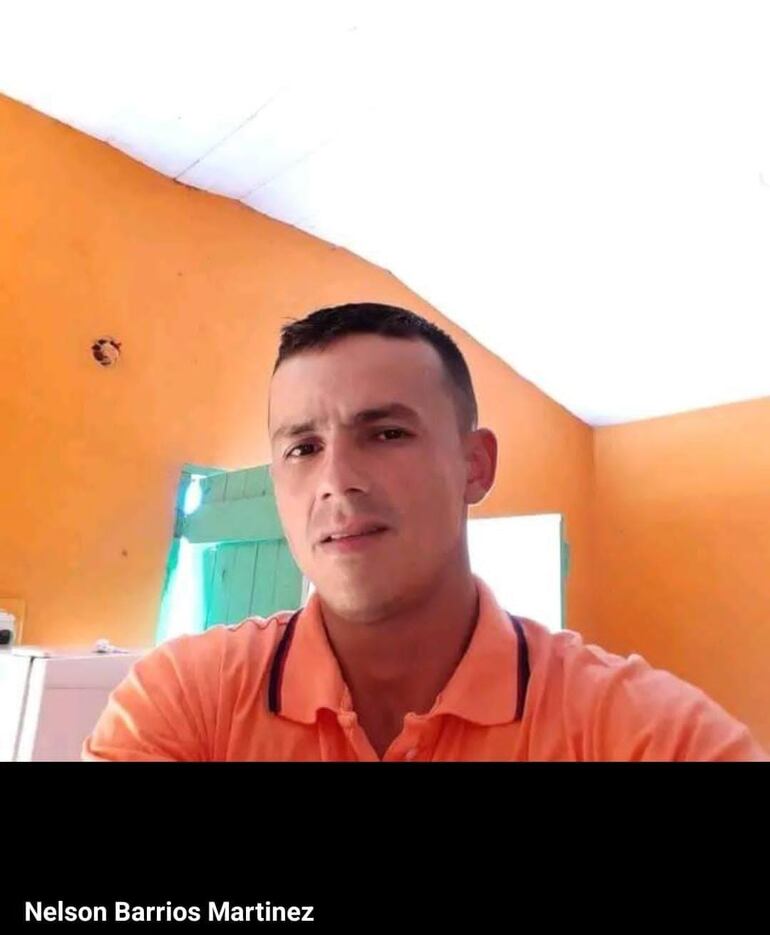 Nelson Barrios Martínez, presunto autor del feminicidio de Noelia Larrea Garcete ocurrido en Santa Rosa del Aguaray, San Pedro.