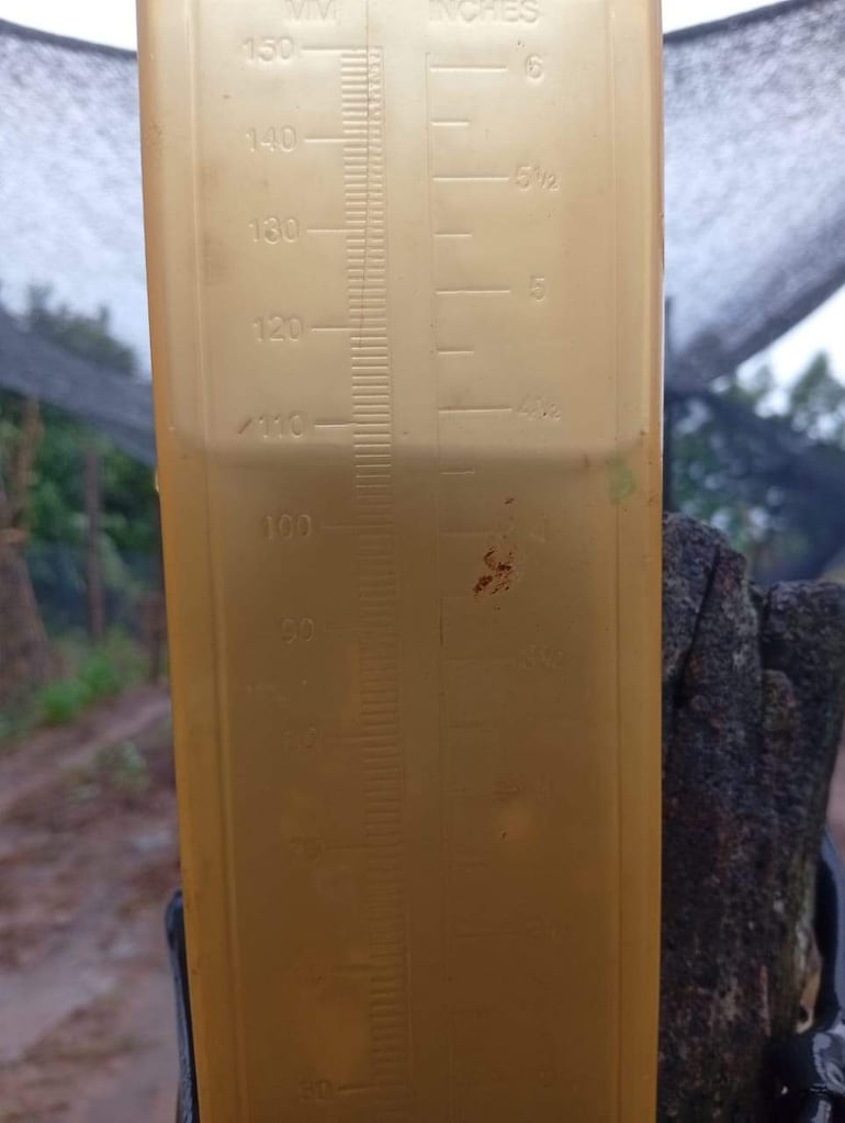 En el departamento de Paraguarí ya se registraron cerca de 110 mm de lluvia.