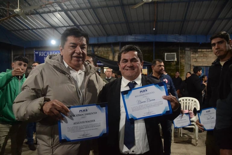 El concejal Augusto Wagner y el titular del Comité N° 47 Botánico Marcio Moreno, con un salario de  G 5.4 millones
en el área municipal de Servicios Urbanos.