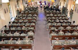 Misa exequial del militar Domingo David Ríos Domínguez.