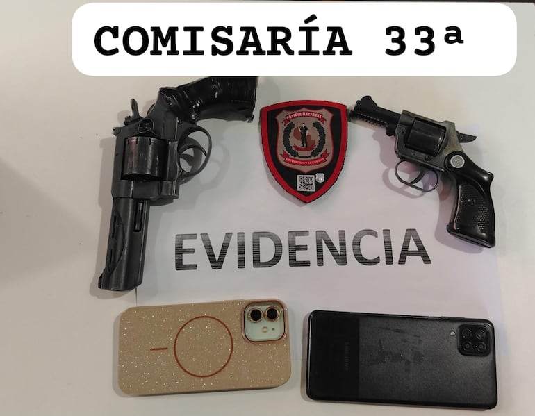 Evidencias incautadas durante el procedimiento.