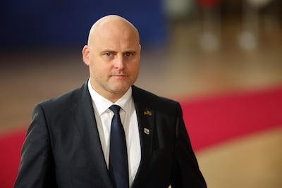 Brussels (Belgium), 16/10/2026.- Latvian Prime Minister Andris Kulbergs attends the second day of a two-day European Council summit in Brussels, Belgium, 16 October 2026. European Union (EU) heads of state and government are meeting with Ukrainian President Zelensky as they focus on continued support for Ukraine, European defence and security, Russia-linked hybrid threats, migration, and the situation in the Middle East. (Bélgica, Ucrania, Bruselas) EFE/EPA/OLIVIER MATTHYS
