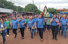 La procesión con la imagen se realizó por las principales calles de Ciudad del Este.