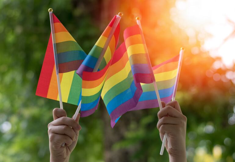 Bandera del orgullo LGBTQ+.