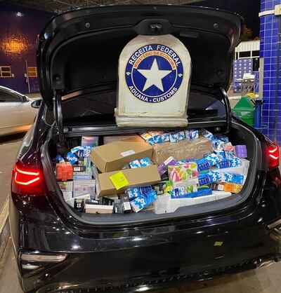 El automóvil de las paraguayas estaba repleto de productos llevados desde Ciudad del Este.