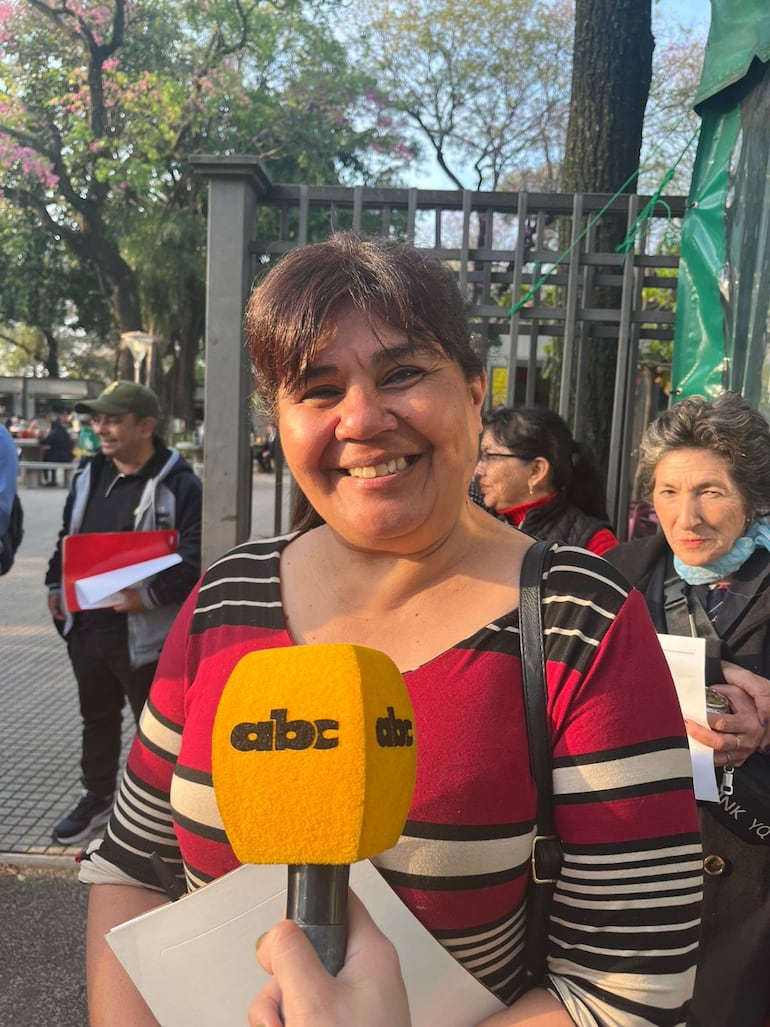 Gabriela Sanabria, una de las manifestantes.