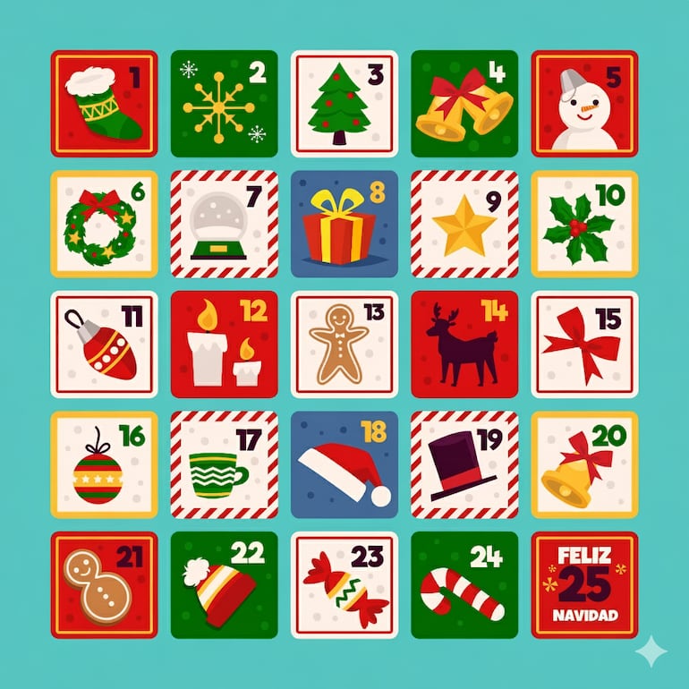 Ejemplo de ficha de Lotería de Navidad.