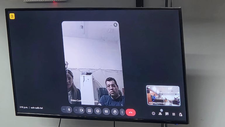 El acusado Alberto Koube participó del juicio por medios telemáticos.