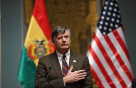 El subsecretario de Estado de Estados Unidos, Christopher Landau, en Bolivia.