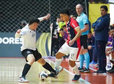 Diego Poggi, autor del gol del honor en la derrota contra Colo-Colo por 5-1, en la segunda presentación de Cerro en la Libertadores de futsal.