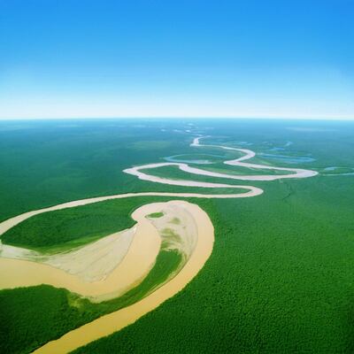El río Paraguay a través del Pantanal delineando el territorio del Gran Chaco Sudamericano.
