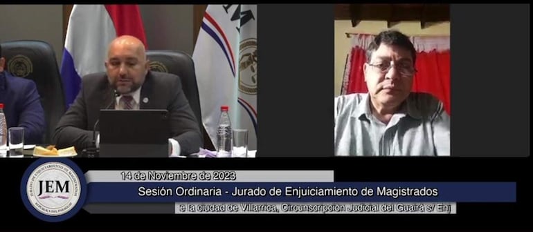 Abg. Alcides Ireneo Espínola Casco, Agente Fiscal de Carapegua, anteriormente fiscal de Villarrica, declaró en el JEM.