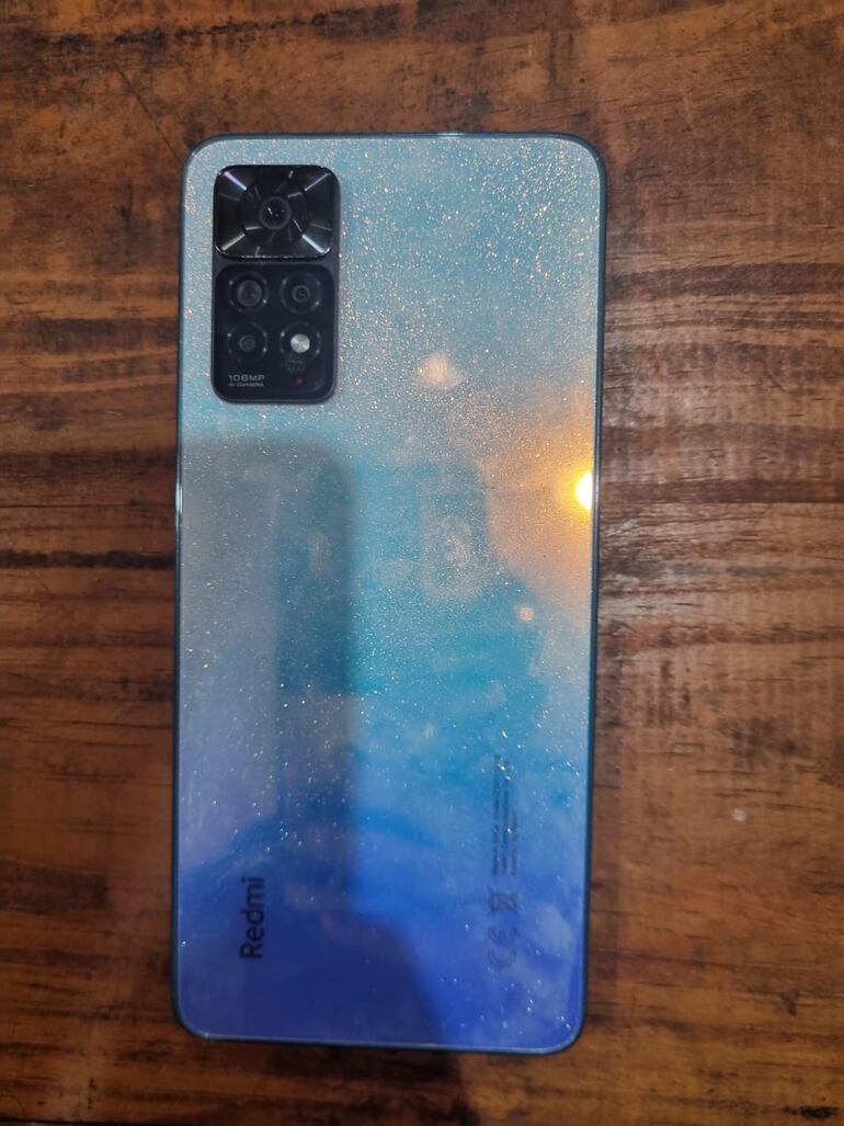 Teléfono celular robado que fue recuperado por la Policía.