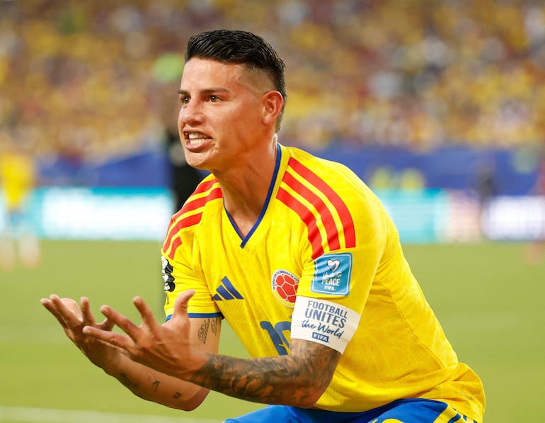 James Rodríguez, futbolista de la selección Colombia.