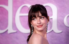 ¡Bellísima! La actriz Anne Hathaway en la premier de "La idea de ti" en el Jazz at Lincoln Center en Nueva York.