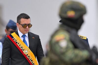 Daniel Noboa, presidente de Ecuador, en ocasión de la celebración del Día de la Aviación. 