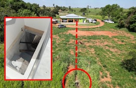 La casa del capo Felipe Escurra Rodríguez, alias Barón Escurra, en Capitán Bado. Construyó debajo de su placard un sofisticado túnel de escape de 50 metros que sale a un pastizal que lleva al monte.