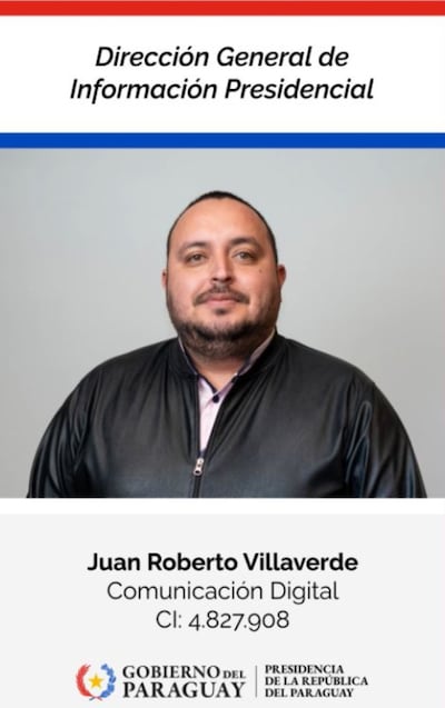 En 2025, la Presidencia acreditó a Villaverde como “staff”.