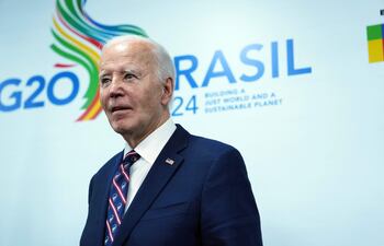 El presidente de Estados Unidos, Joe Biden en la cumbre de líderes G20, en Brasil