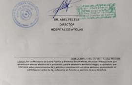 Constancia que certifica las condiciones de salud de Gael.