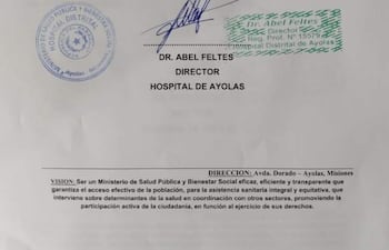Constancia que certifica las condiciones de salud de Gael.