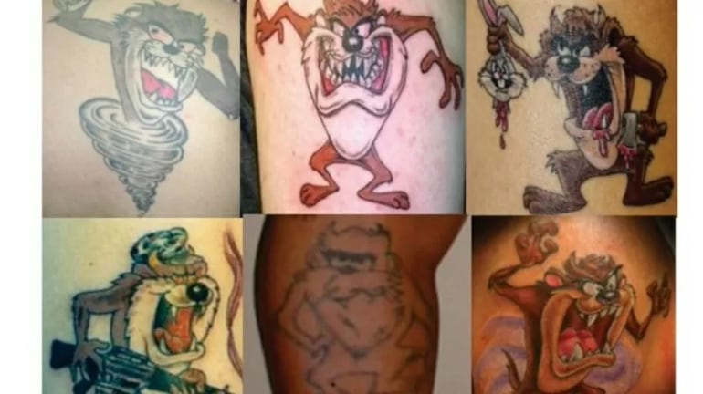 La imagen de Taz es también recurrente en el mundo criminal, utilizada por quienes cometen hurtos y robos.