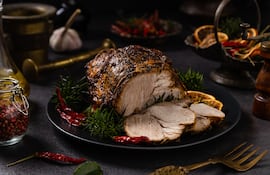 Cuello de cerdo asado.