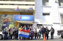 Los funcionarios de Copaco en una de las tantas manifestaciones realizadas para reclamar el pago de salarios.