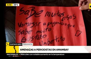 Amenazas a periodistas en Amambay
