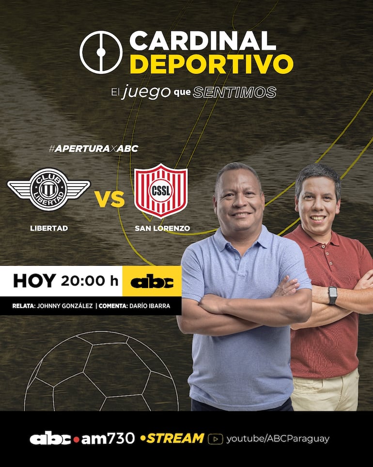 Libertad vs. San Lorenzo, por ABC Cardinal 730 AM y ABC Paraguay en Youtube.