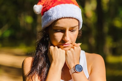 Concepto de estrés navideño.