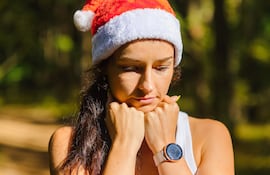 Concepto de estrés navideño.