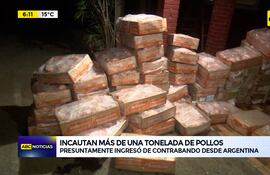 Video: Incautan más de una tonelada de pollos