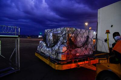 Lote de medicamentos que arribó hoy a Paraguay