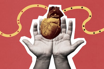 Concepto de trasplante de corazón, donación de órganos, etc.