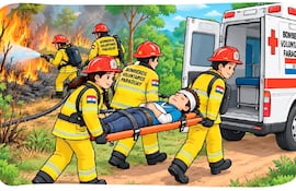 Los bomberos voluntarios de Paraguay