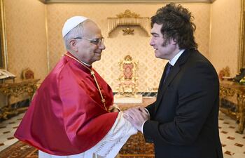 El Papa León XIV recibió en audiencia al presidente de Argentina, Javier Milei en junio del 2025