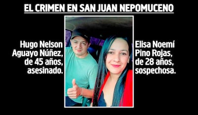 Hugo Nelson Aguayo Núñez, asesinado, y Elisa Noemí Pino Rojas, sospechosa del crimen.