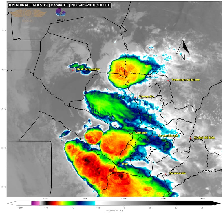Así se desarrollan las tormentas este viernes.