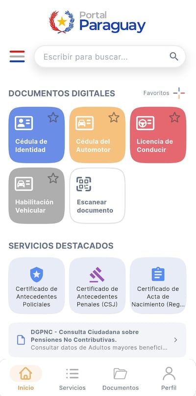 Portal Paraguay aún no muestra el "Botón Lince".