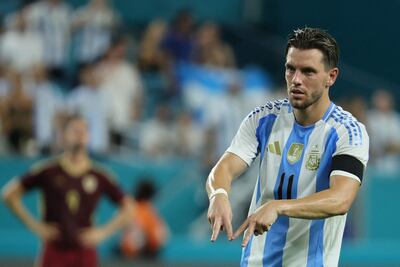 Giovani Lo Celso, autor del gol de Argentina contra Venezuela, en Estados Unidos.