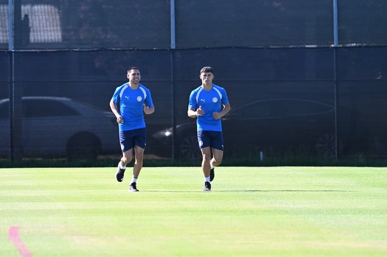 Gustavo Caballero y Ramón Sosa volvieron a entrenar de forma diferenciada esta tarde.