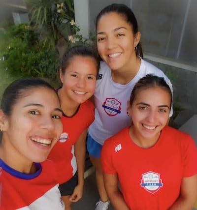 Michelle Valiente (i), Denisse Álvarez, Giuliana Poletti y Fiorella Núñez.