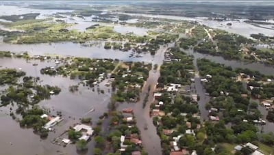 El 50% de las viviendas ya están bajo agua en Cerrito, departamento de Ñeembucú.