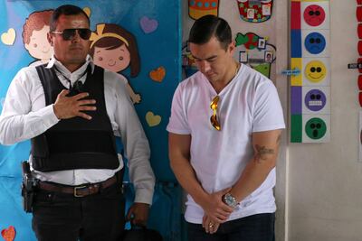 El presidente de Ecuador, Daniel Noboa (d), en Guayaquil (Ecuador).