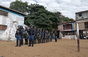 Procedimientos hechos en la Chacarita, que derivó en la detención de presuntos miembros de bandas de microtráfico y armatráfico.